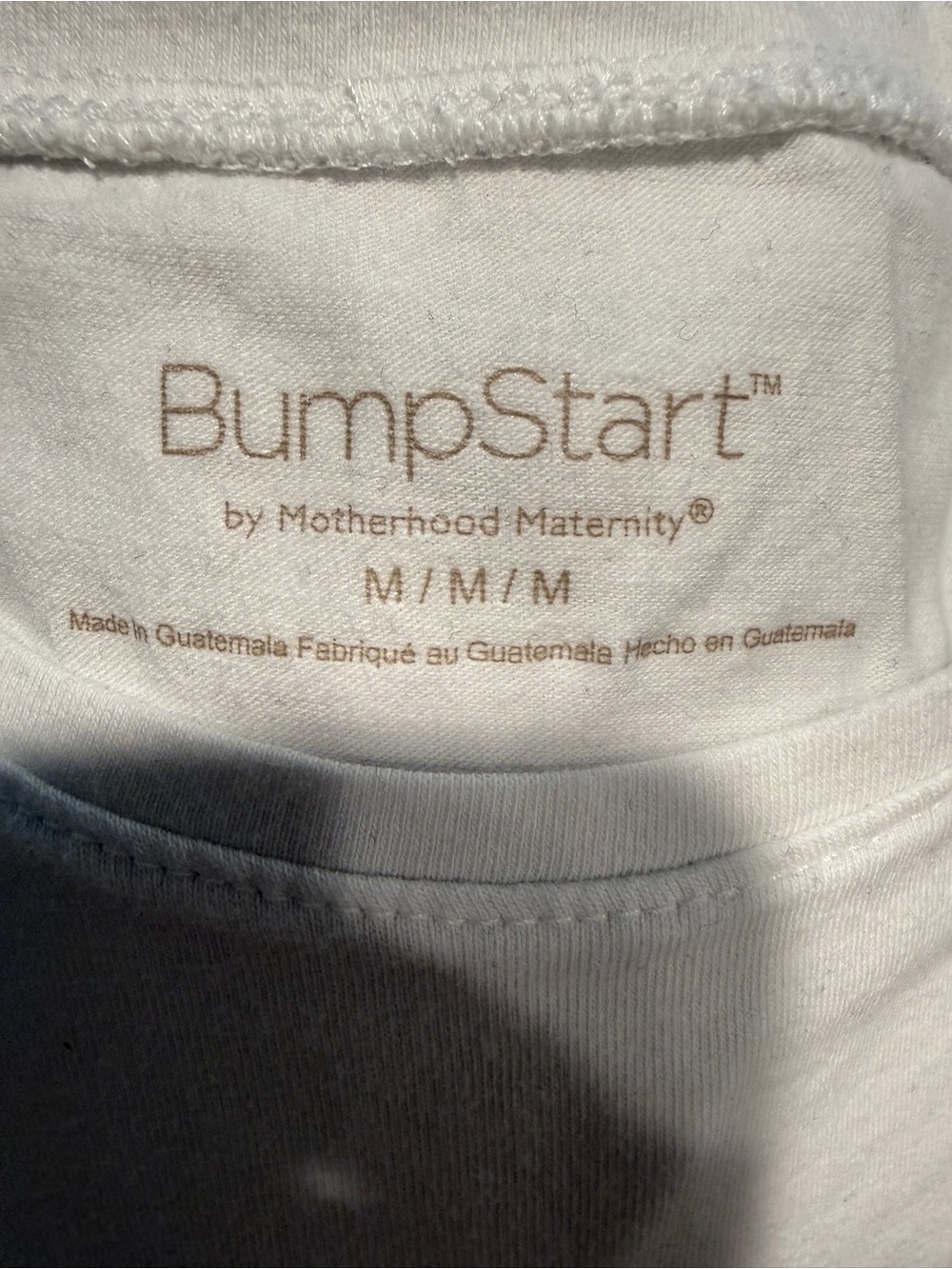 BumpStart by Motherhood Maternity White Long Sleeve Ruched Tee | Size Medium - Picture 10 of 10